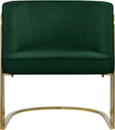 Rays Green Velvet Accent Chair