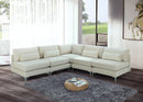 Julia Cream Velvet Modular Sectional (5 Boxes)