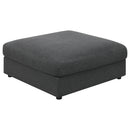 Serene Upholstered Rectangular Ottoman Charcoal - NY Furniture Direct (NY)