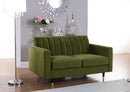 Lola Olive Velvet Loveseat
