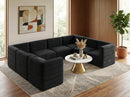 Quincy Black Velvet Modular Sectional