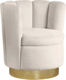 Lily Cream Velvet Accent Chair