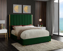 Becca Green Velvet Queen Bed