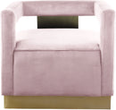 Armani Pink Velvet Accent Chair
