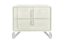 Lyra Beige Nightstand with USB
