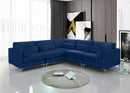 Julia Navy Velvet Modular Sectional (5 Boxes)