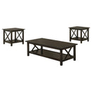 Rachelle 3-piece Occasional Table Set Deep Merlot - NY Furniture Direct (NY)