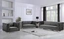 Michelle Grey Velvet Loveseat