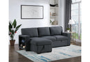 U0202 Dark Grey Reversible Pull Out Sofa Bed