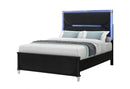 Lando Black Bed with Continuous LED