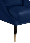 Elegante Navy Velvet Accent Chair