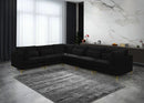 Julia Black Velvet Modular Sectional (6 Boxes)