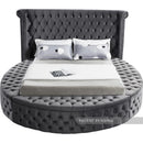 Luxus Grey Velvet Queen Bed (3 Boxes)