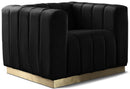 Marlon Black Velvet Chair