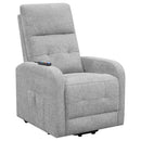 Howie Tufted Upholstered Power Lift Recliner Grey - NY Furniture Direct (NY)