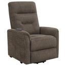 Henrietta Power Lift Recliner with Storage Pocket Brown - NY Furniture Direct (NY)