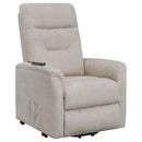 Henrietta Power Lift Recliner with Storage Pocket Beige - NY Furniture Direct (NY)