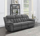Bahrain Upholstered Motion Sofa Charcoal - NY Furniture Direct (NY)