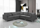Julia Grey Velvet Modular Sectional (5 Boxes)