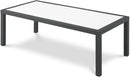 Nizuc White manufactured wood Outdoor Patio Aluminum Coffee Table