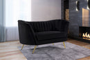 Margo Black Velvet Loveseat