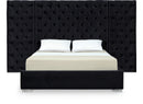Grande Black Velvet King Bed (3 Boxes)