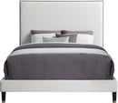 Harlie Cream Velvet King Bed