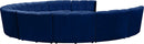 Infinity Navy Velvet 10pc. Modular Sectional