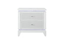 Alina White Nightstand with LED and USB