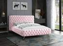 Delano Pink Velvet King Bed