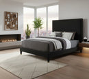 Harlie Black Velvet Full Bed