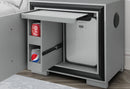 Amelia Grey/Black Nightstand with Cooler and Speaker