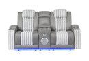 U8000 Pwr Console Rec Loveseat with PHR, LED and Speaker