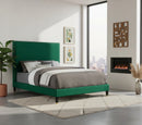 Harlie Green Velvet Queen Bed