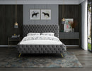 Delano Grey Velvet King Bed