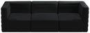 Quincy Black Velvet Modular Sofa