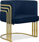 Rays Navy Velvet Accent Chair