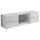 Galvin 4-drawer TV Console Glossy White - NY Furniture Direct (NY)