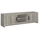Burke 2-door TV Console Grey Driftwood - NY Furniture Direct (NY)