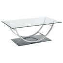 Danville U-shaped Coffee Table Chrome - NY Furniture Direct (NY)