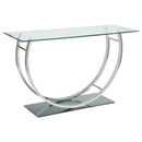 Danville U-shaped Sofa Table Chrome - NY Furniture Direct (NY)