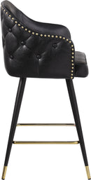 Barbosa Black Faux Leather Counter/Bar Stool