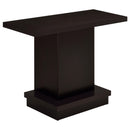 Reston Pedestal Sofa Table Cappuccino - NY Furniture Direct (NY)