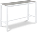 Nizuc Grey manufactured wood Outdoor Patio Aluminum Rectangle Bar Table