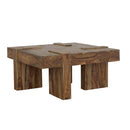 Samira Wooden Square Coffee Table Natural Sheesham - NY Furniture Direct (NY)