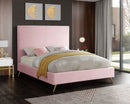 Jasmine Pink Velvet Full Bed