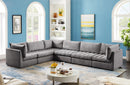 Jacob Grey Velvet Modular Sectional