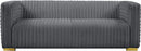Ravish Grey Velvet Sofa
