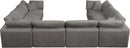 Cozy Grey Velvet Cloud Modular Sectional