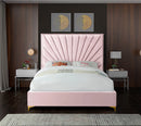 Eclipse Pink Velvet King Bed